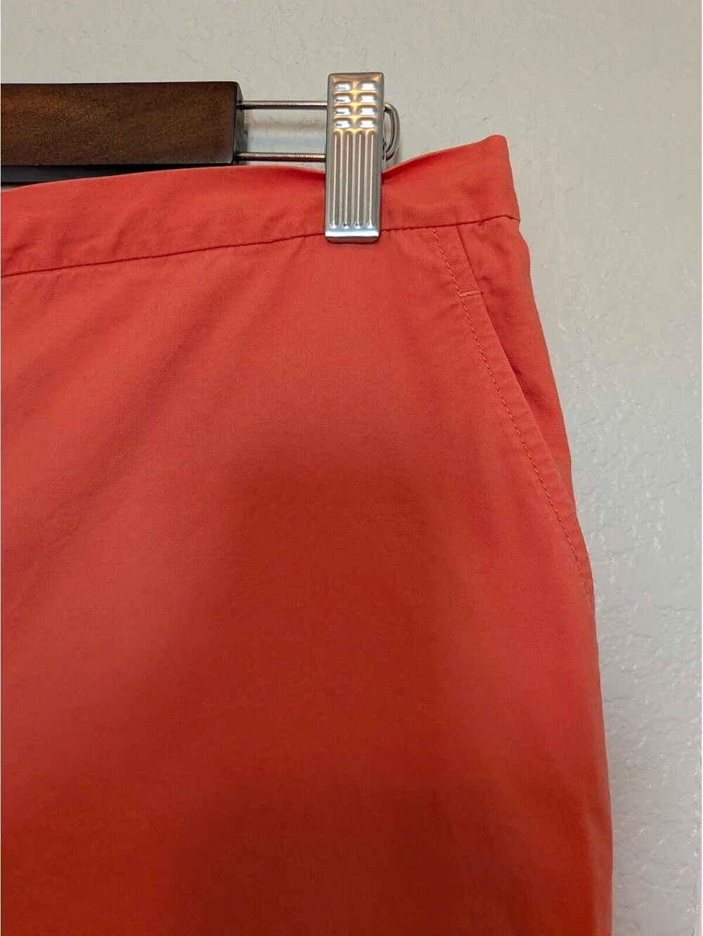 Ann Taylor LOFT Women's Coral Cropped Cotton Pants Size 12 with Drawstring Waist